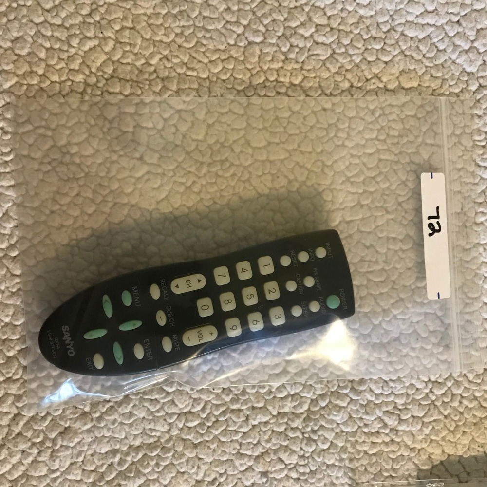 Sanyo GXFA TV Remote Control Black 1-800-877-5032 Replacement OEM - Picture 4 of 4